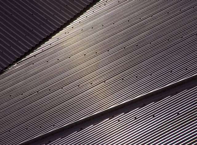 Corrugated metal roofing detail